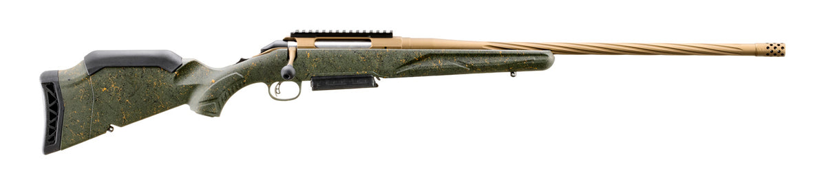 RUGER AMERICAN G2 PRED RFL 6.5PRC 22" T.B. SPIRAL BBL, GRN SPLTR,BRNT BRNZ 3RD