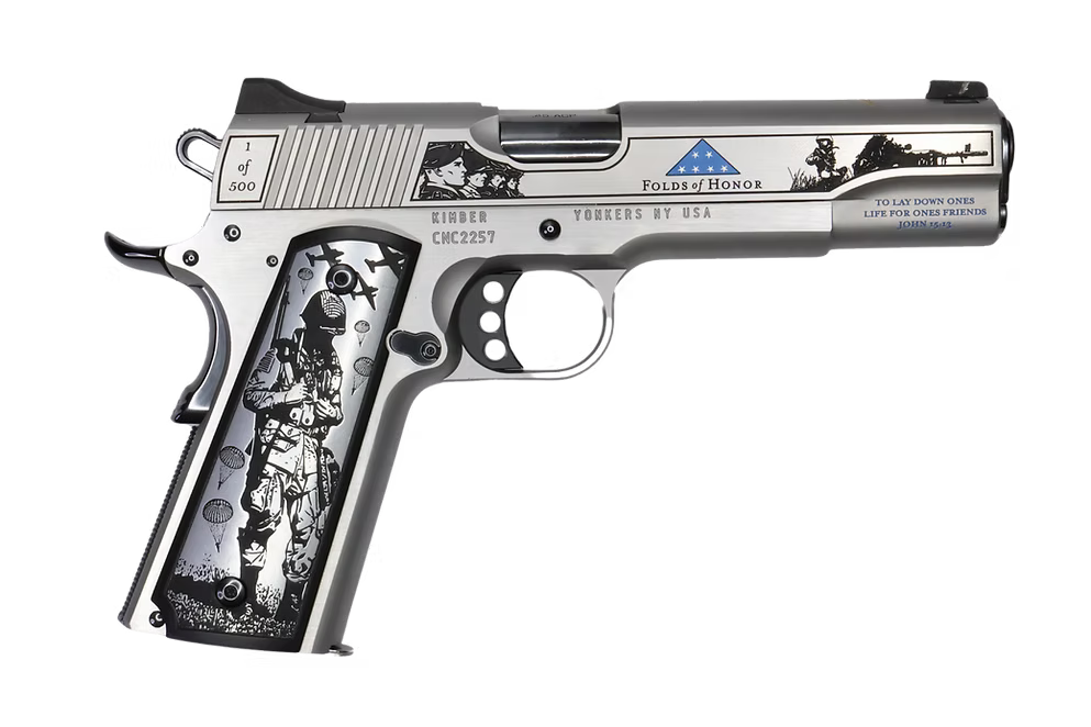 CNC KIMBER CUSTOM ENGRAVED FOLDS OF HONOR 1911 45ACP PISTOL  1-7RD MAG