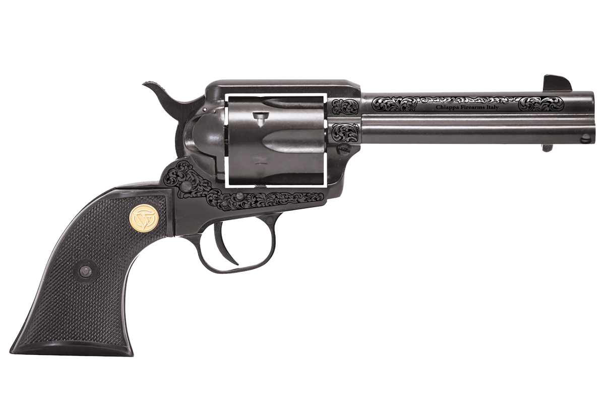 CHIAPPA 1873 REVOLVER SAA 22LR PISTOL BLACK 4.75" ENGRAVED FRAME