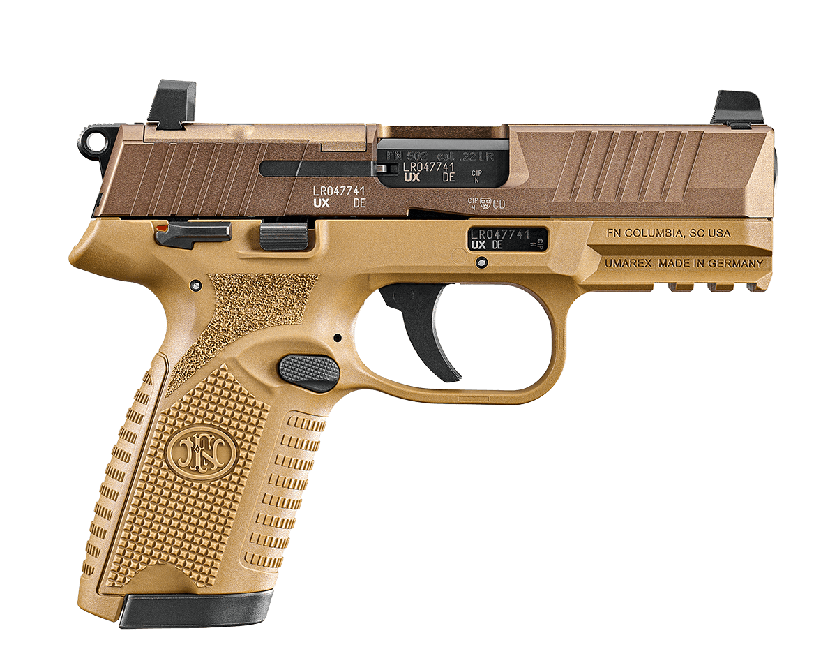 FN 502 MRD CA FDE PISTOL 2-10RD MAGS  CA COMPLIANT