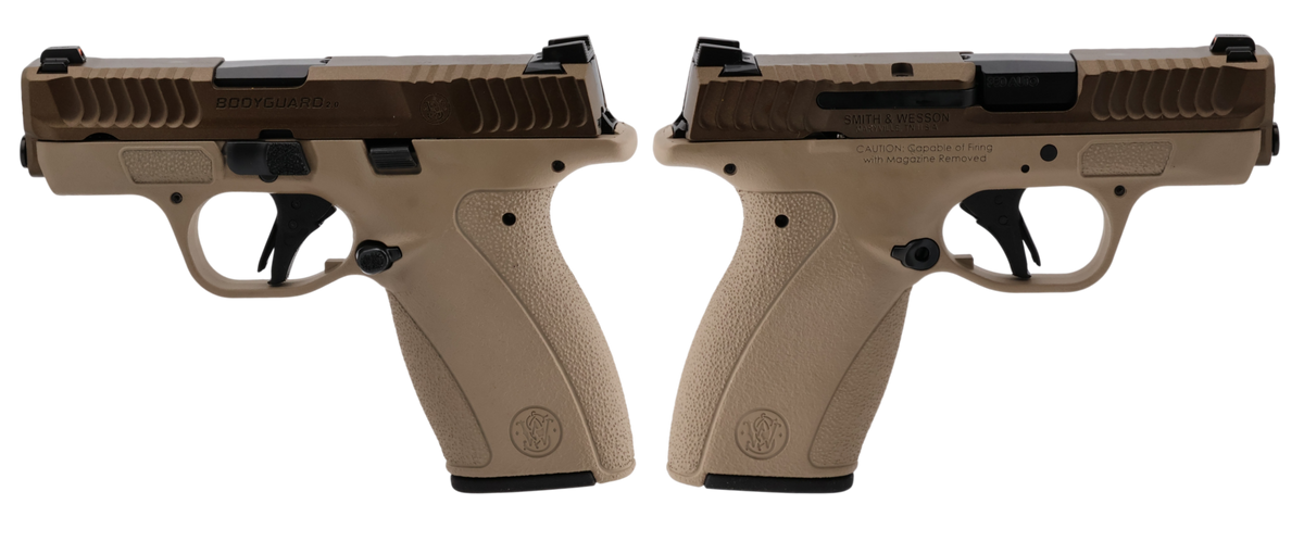 SMITH & WESSON BODYGUARD 2.0 NMS 380ACP 2.75" TWO TONE TAN 1-10RD 1-12RD