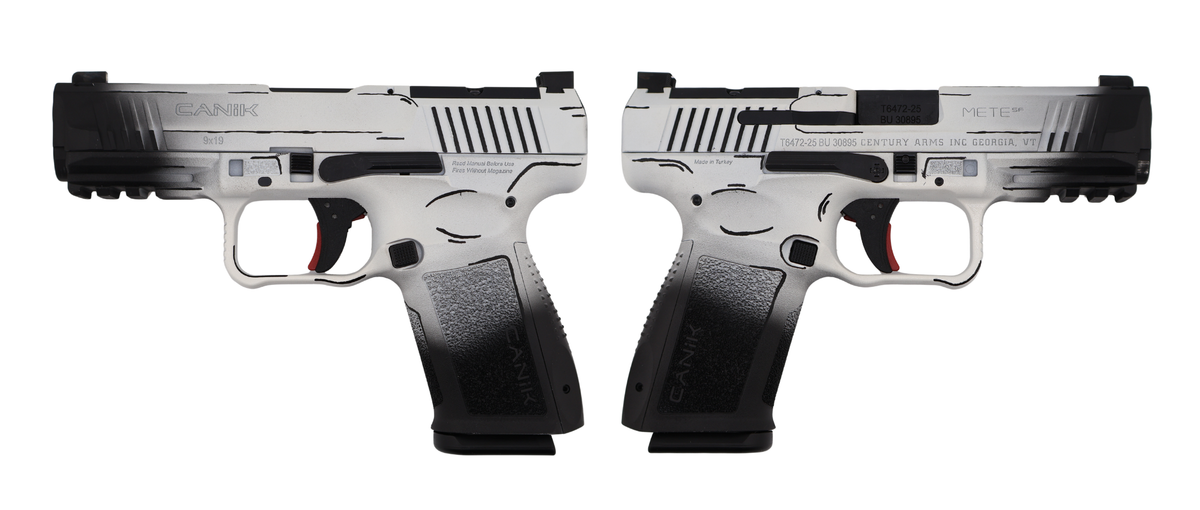 CANIK METE SF ONE SERIES DOODLE 9MM PISTOL WHITE/BLACK 1-15RD MAGS
