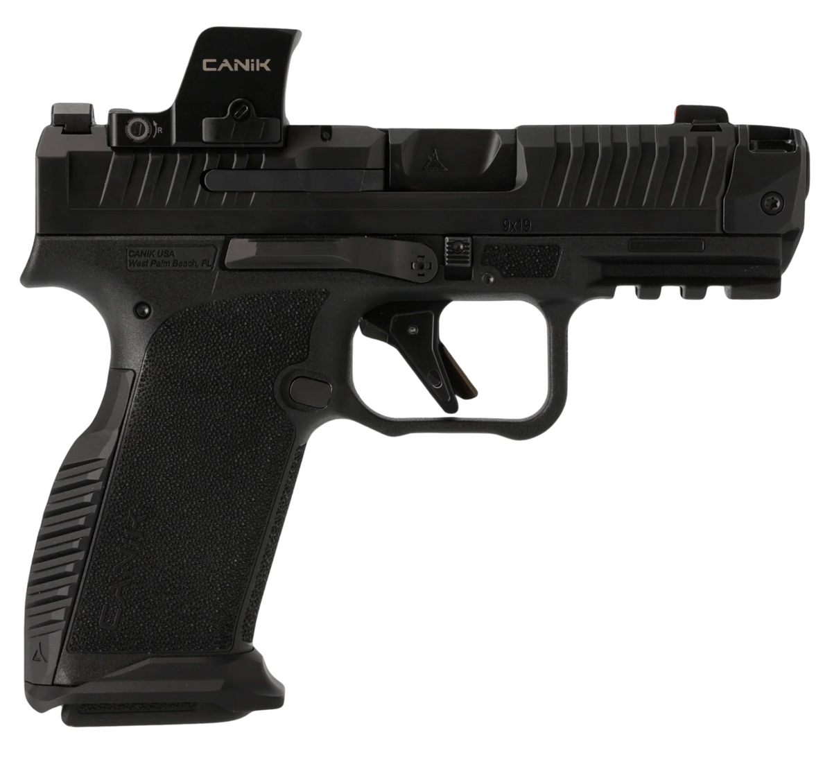 CANIK METE PRIME RADIAN BLACK 9MM W/ CANIK ONYX C OPTIC 2-17RD MAG