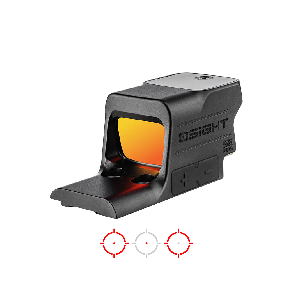 OSIGHT SE MOS, 2 MOA DOT + 32 MOA CIRCLE RED DOT SIGHT RMSc ENCLOSED FOOTPRINT BLACK, CR1632