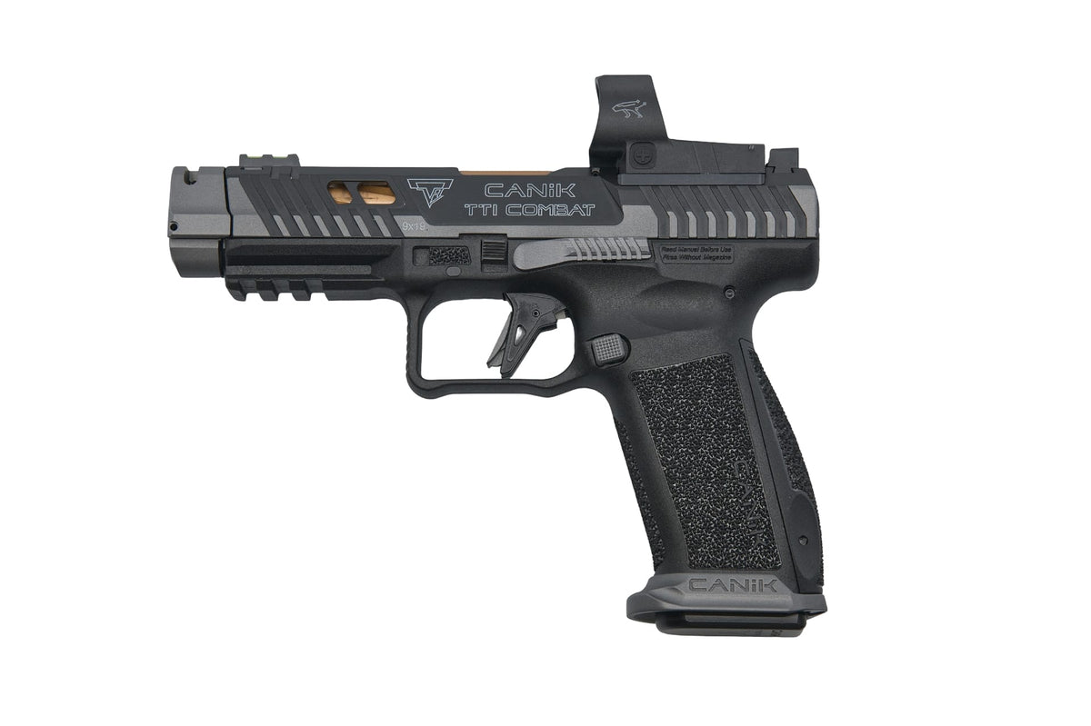 CANIK TTI COMBAT SMOKE W/MECANIK OPTIC 9MM PISTOL 4.6" 2-18RD