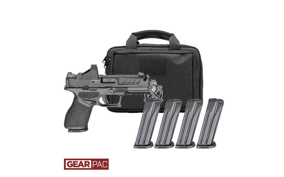 SPRINGFIELD ARMORY HELLCAT PRO COMP 15RD 9MM PISTOL U DOT GEAR PAC VIRIDIAN RFX11,BAG,4 MAGS