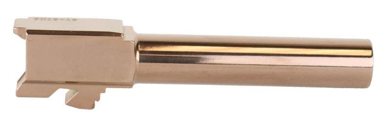 Barrel for Grizzly 102 & Glock 19 9MM, Titanium Nitride Rose Gold Finish |Unthreaded
