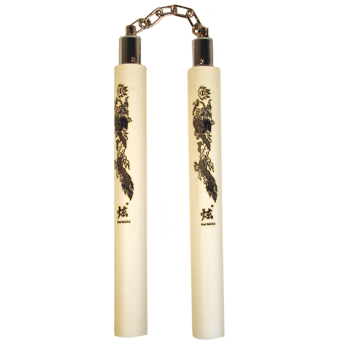Dragonflow Safe-Spin Training Nunchucks - White Foam