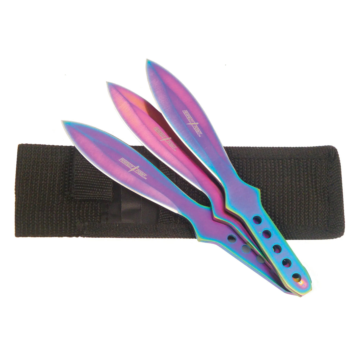 Prism Strike Showpiece Throwing Knife Set - Rainbow Steel