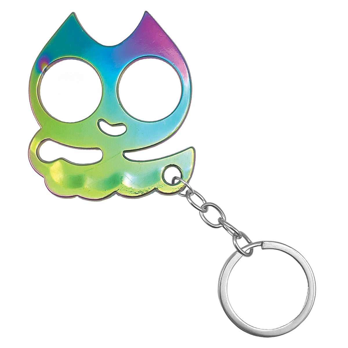Chromatic Claw Compact Cat Self-Defense Keychain - Rainbow
