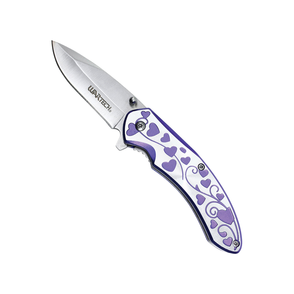 Purple Hearts Quick-Deploy Assisted Opening Knife - Purple Aluminum