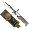 Red Star Bayonet Tribute Automatic Knife - Wood Handle