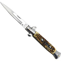 Godfather Heritage Automatic Stiletto Knife - Faux Stag