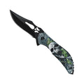 Venom Shroud Skull-Embossed Spring Assisted Knife - Toxic Green