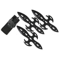 Shadow Flame Warrior Throwing Knife Set - Black Stainless