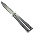 GlideFrame Precision Butterfly Knife - Gray Titanium