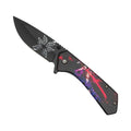 Upper Moon Fury Spring-Assisted Folding Knife - Demon Slayer