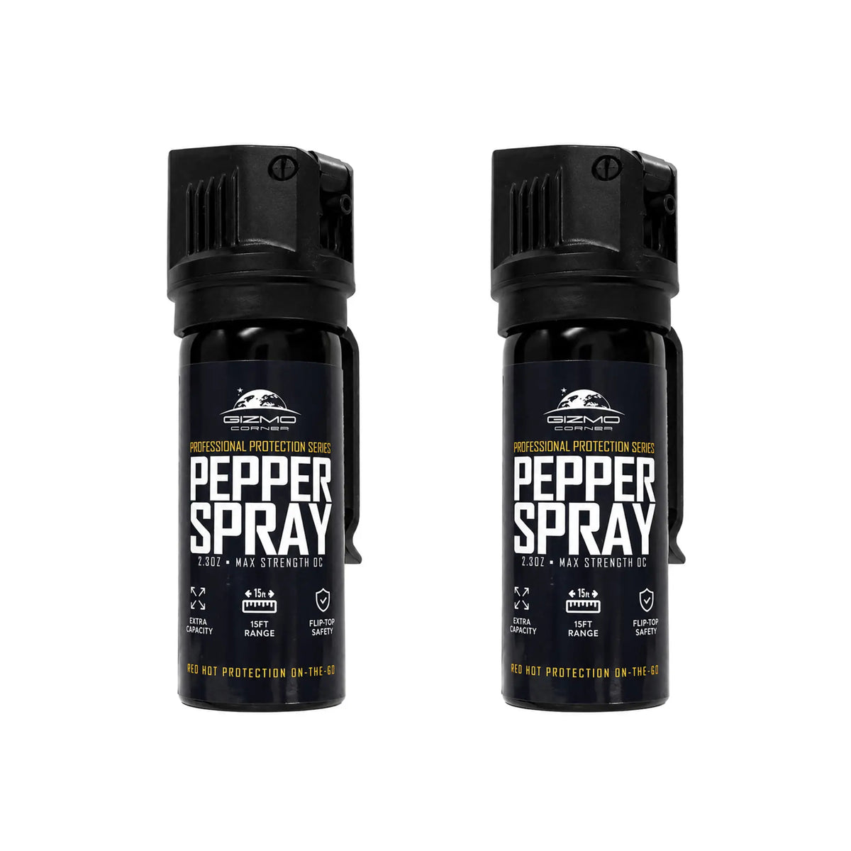 Everywhere Escape Dual-Carry Pepper Spray Defense Set - Black Stream