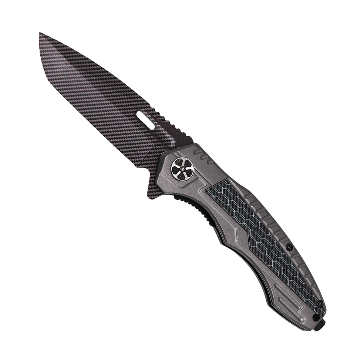Carbon Ghost Rapid-Deploy Spring Assisted Knife - Gray Carbon