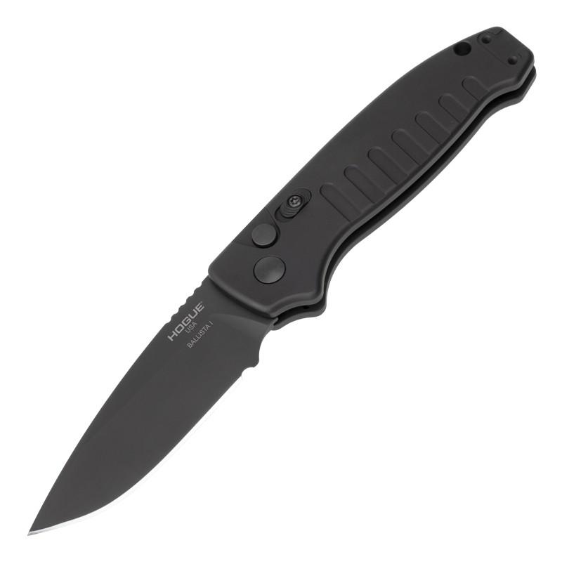 Hogue Ballista-I 3.5 Button Lock Auto Drop Point Blk