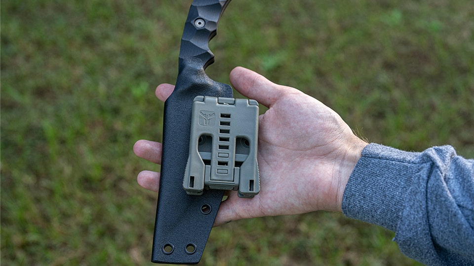 Wilmont Knives Persian Fighter, 4.25" Tanto Fixed Blade Knife, with Custom Sheath and Clip