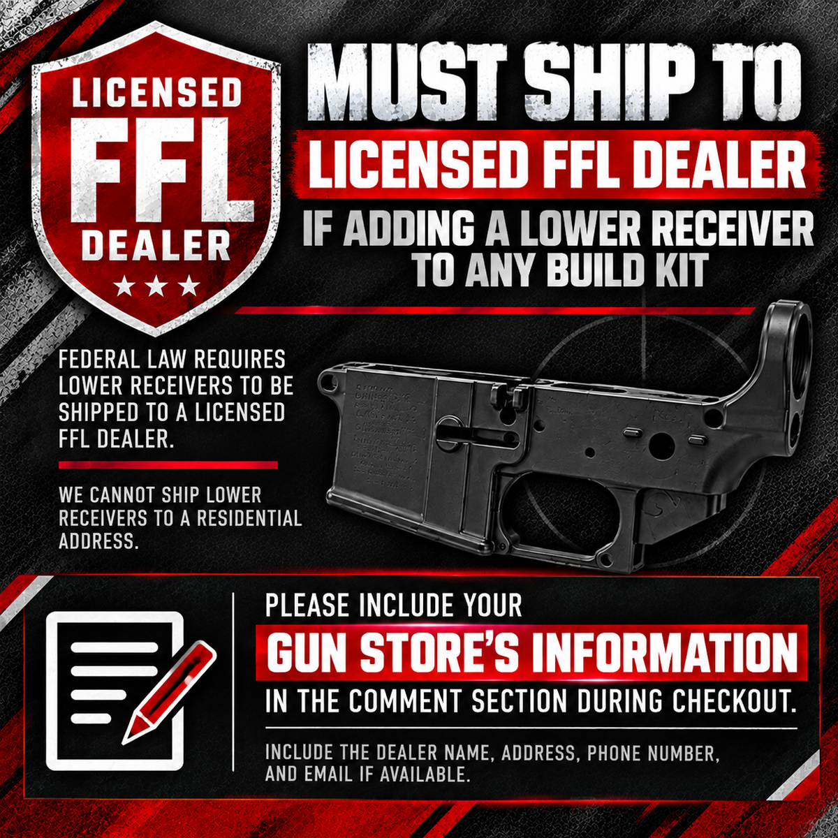 AR40 Micro Pistol Build Kit .40 S&W 5" Barrel 4" M-Lok Handguard - Tungsten Gray