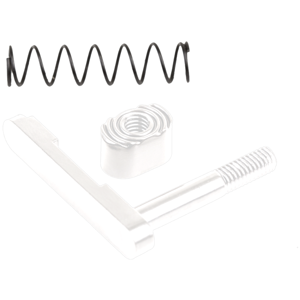 AR-15 / LR.308 Magazine Catch Assembly - Cerakote Storm Trooper White