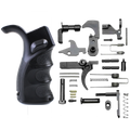 AR-10 /LR.308 Lower Receiver Parts Kit w/ Ergonomic Finger Groove Grip - No Trigger Guard