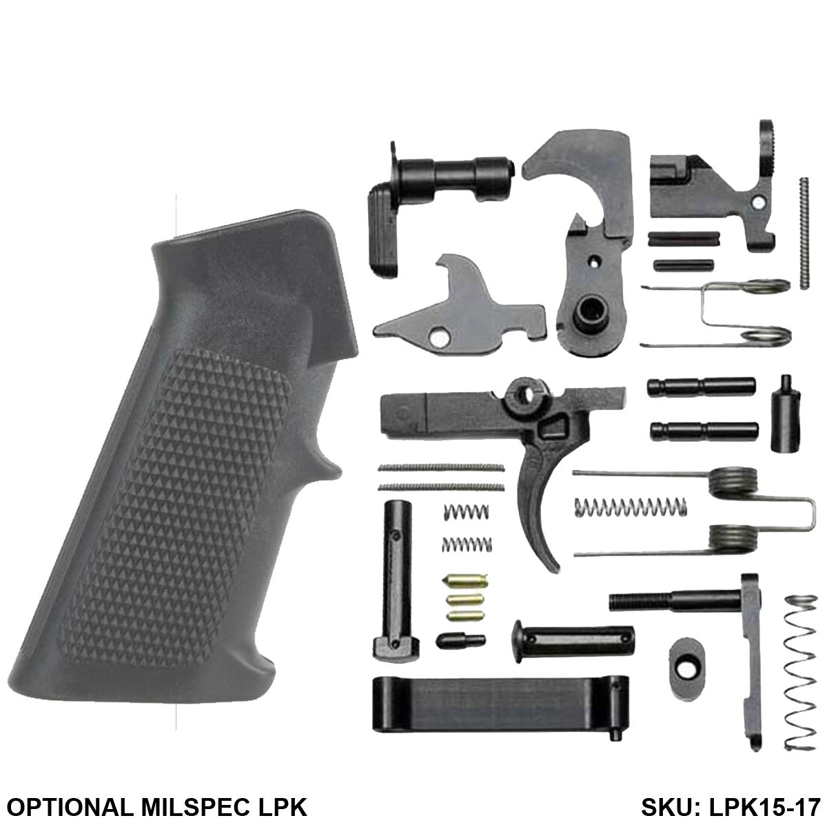 AR-15 Lower Receiver Stripped With ABC Logo / USA Flag Engraved - Burnt Bronze