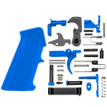 AR-15 Mil Spec Standard Lower Parts Kit w/ Standard Grip & Trigger Guard - Cerakote Flame Blue