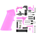 AR-15 Mil Spec Standard Lower Parts Kit w/ Standard Grip & Trigger Guard - Cerakote Sig Pink