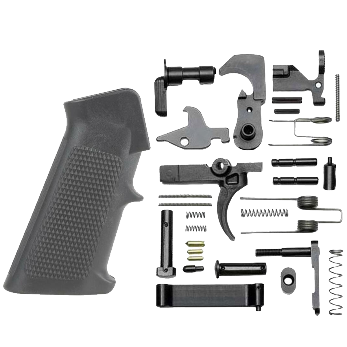 AR-15 Mil Spec Standard Lower Parts Kit w/ Standard Grip & Trigger Guard