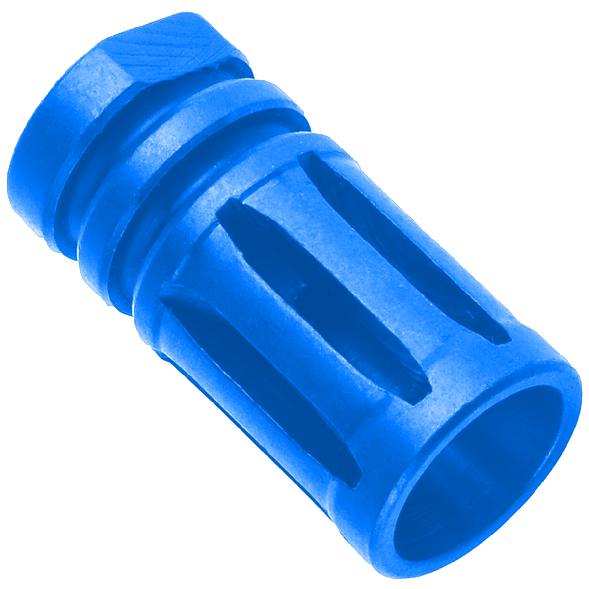 AR-10 / LR.308 A2 Style 5/8x24 Flash Hider Muzzle Brake - Flame Blue
