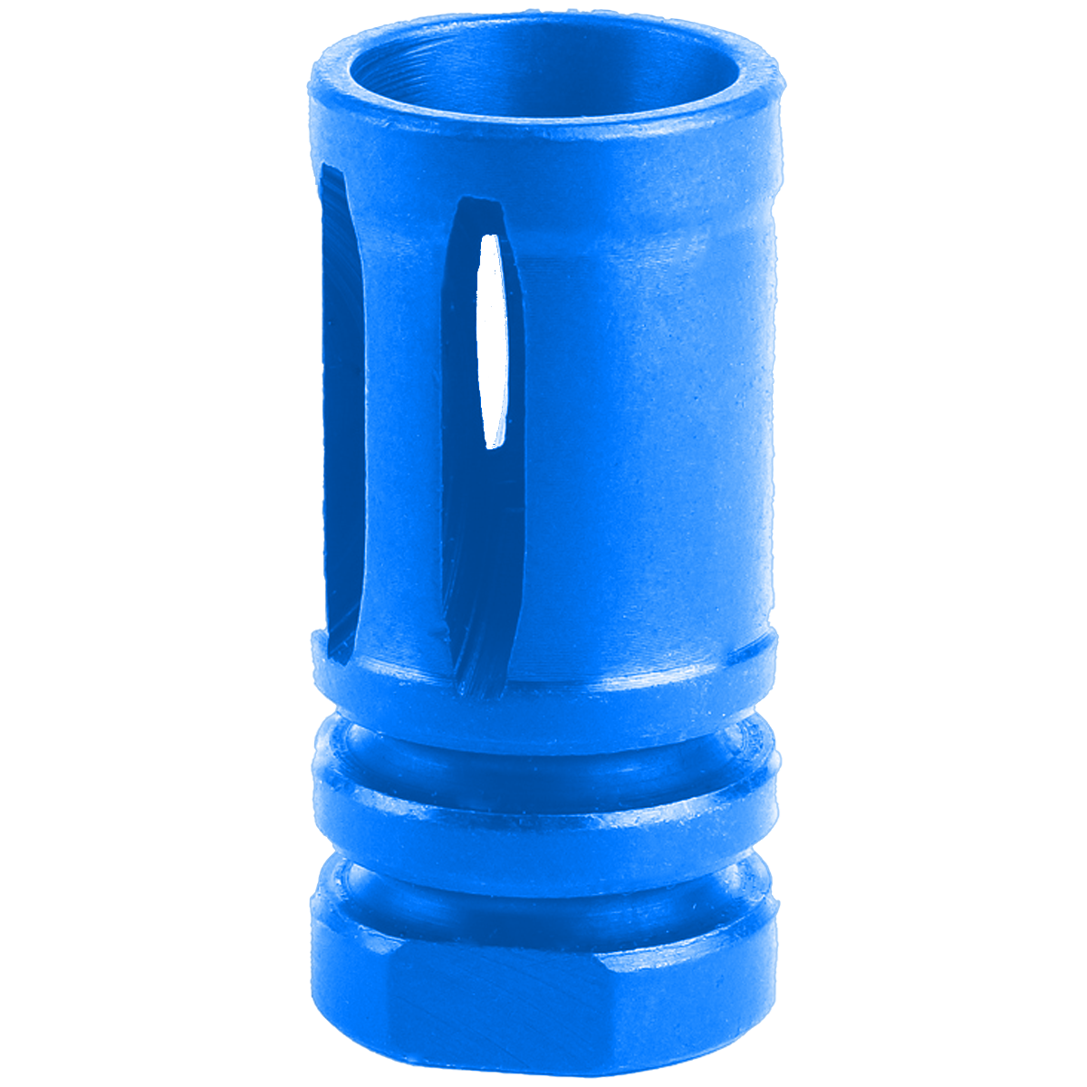 AR-10 / LR.308 A2 Style 5/8x24 Flash Hider Muzzle Brake - Flame Blue