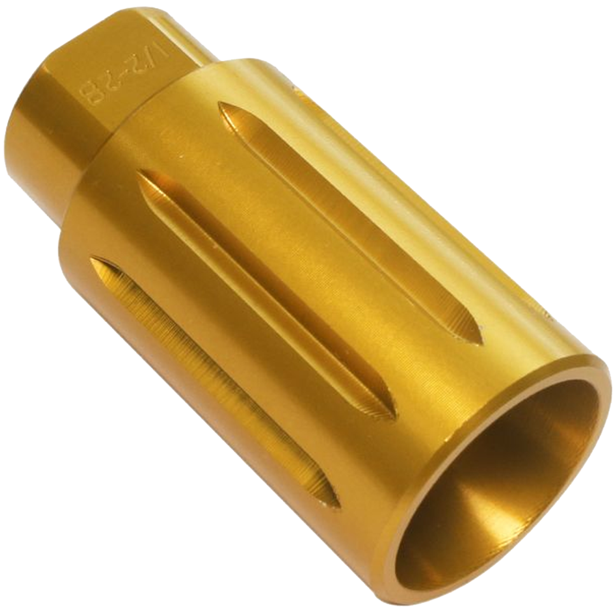 AR10/LR-308 5/8x24 Aluminum Flash Can Muzzle Diverter- Gold