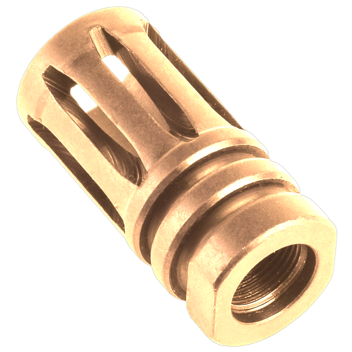 AR-10 / LR.308 A2 Style 5/8x24 Flash Hider Muzzle Brake - Burnt Bronze