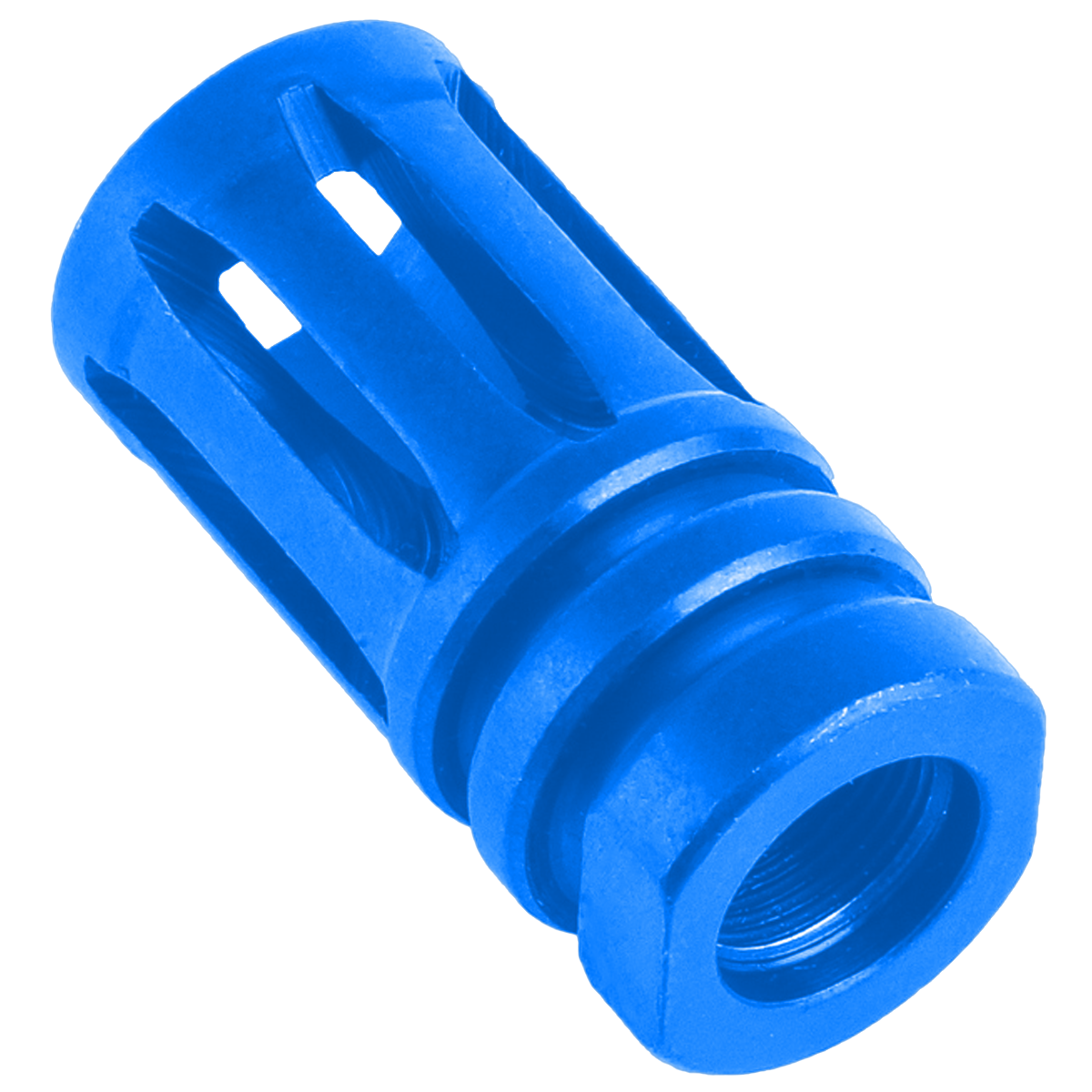 AR-15 .223/5.56 A2 Style 1/2X28 Flash Hider Muzzle Brake - Flame Blue