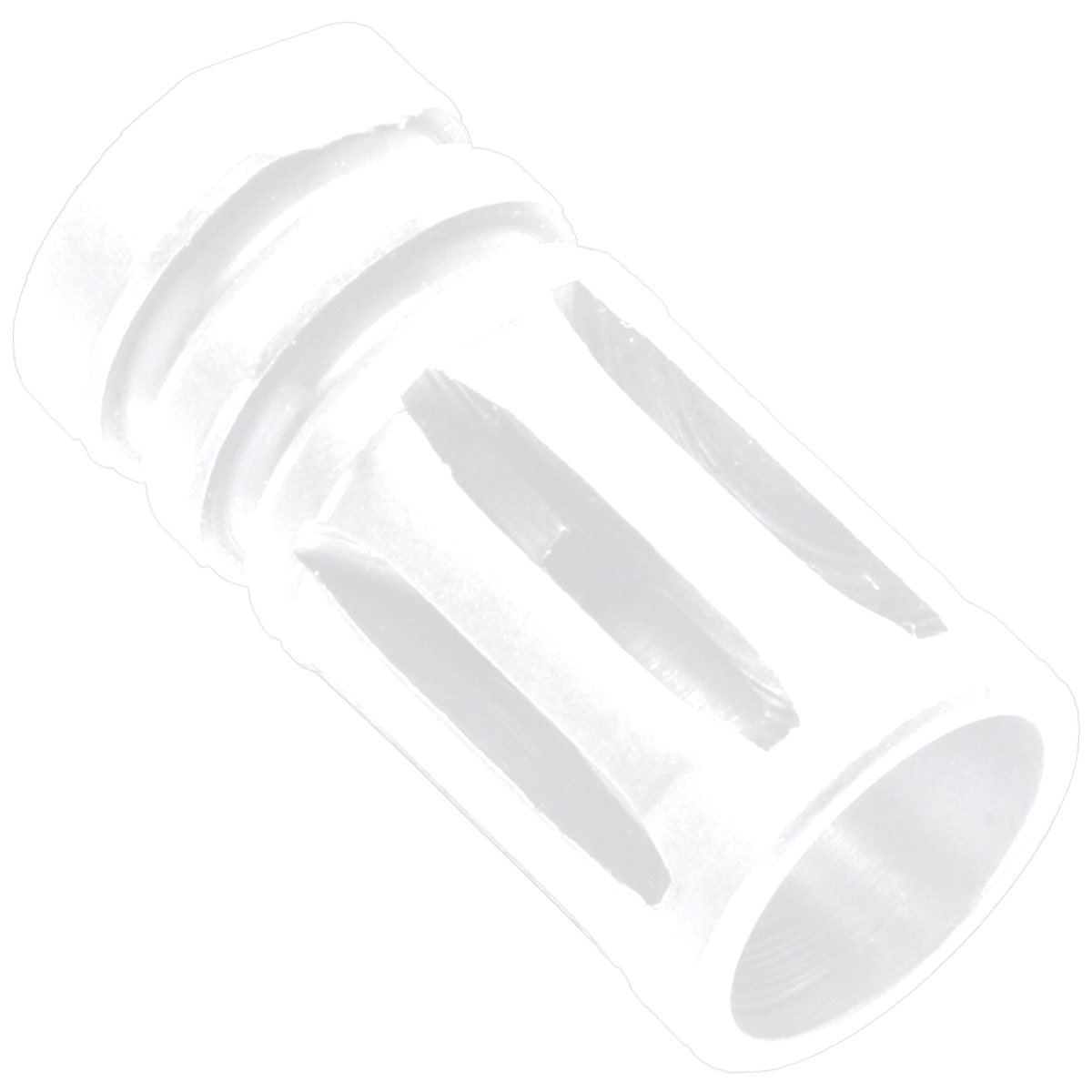 AR-15 .223/5.56 A2 Style 1/2X28 Flash Hider Muzzle Brake - Storm Trooper White