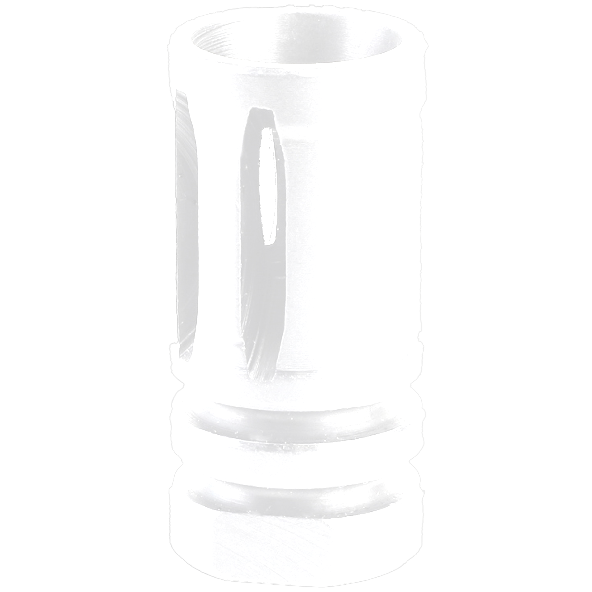 AR-10 / LR.308 A2 Style 5/8x24 Flash Hider Muzzle Brake - Storm Trooper White
