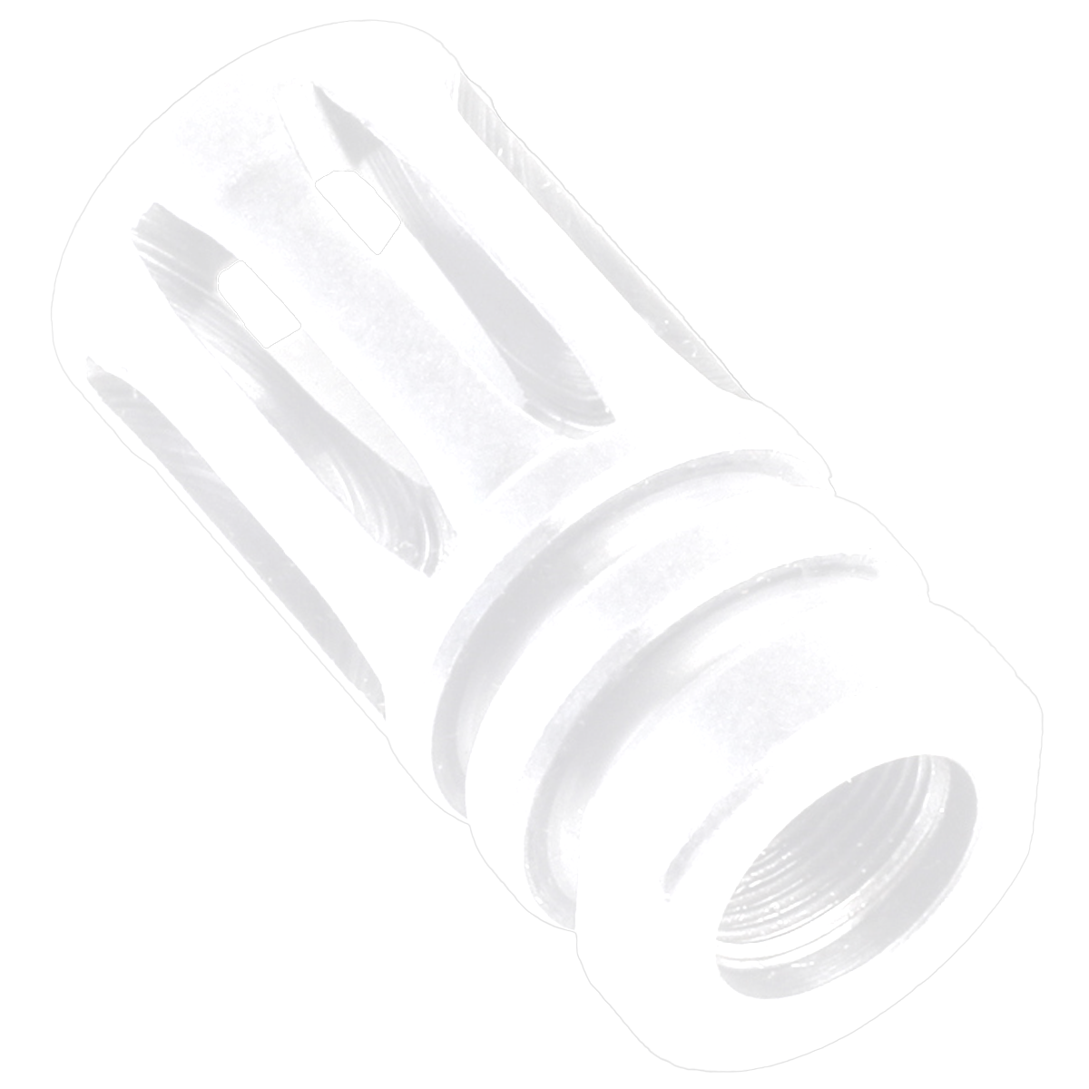 AR-15 .223/5.56 A2 Style 1/2X28 Flash Hider Muzzle Brake - Storm Trooper White