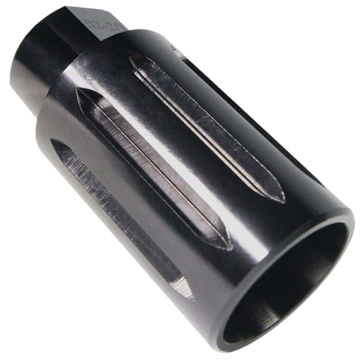 AR15 1/2X28 Aluminum Flash Can Muzzle Diverter- Black