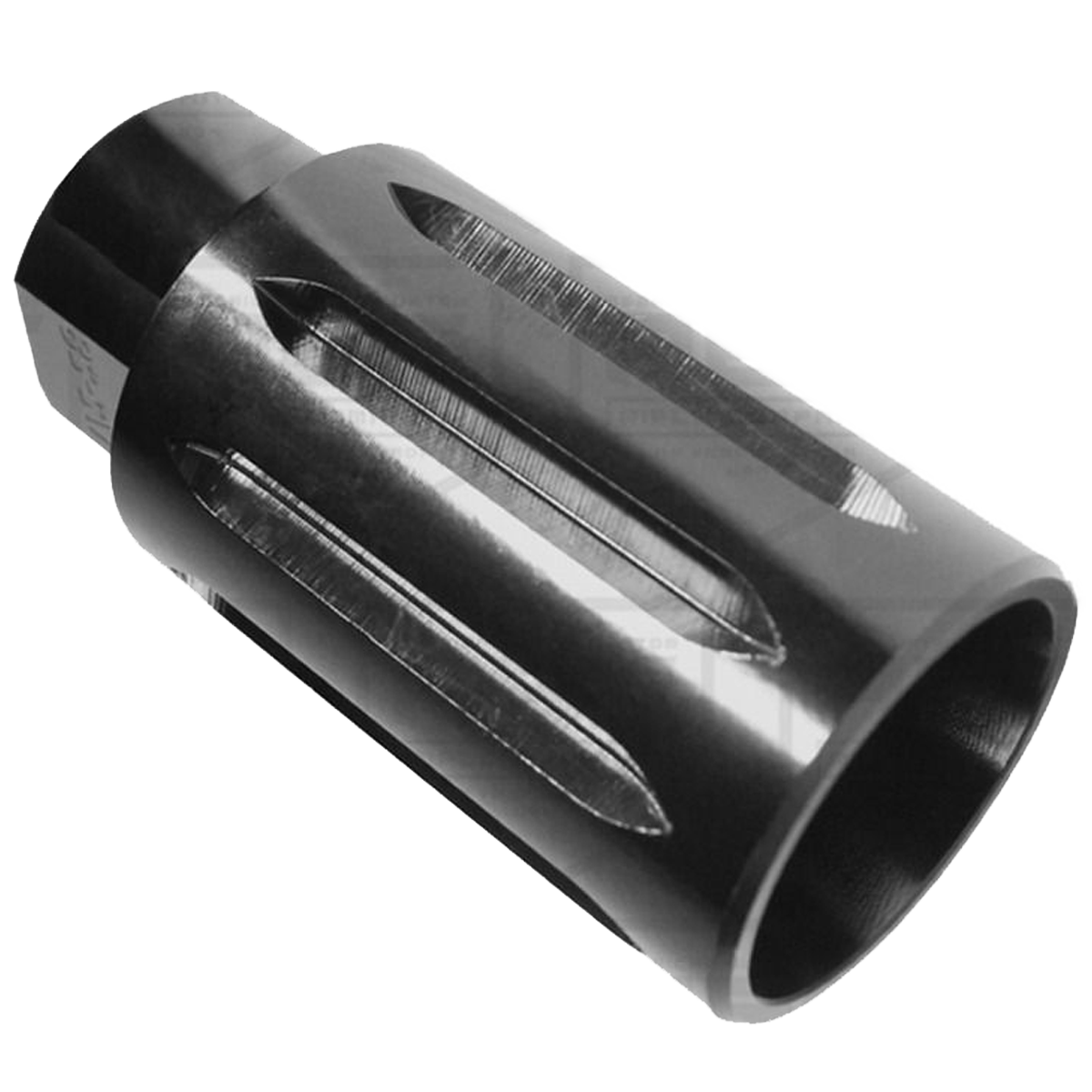 AR15 1/2X28 Aluminum Flash Can Muzzle Diverter- Black