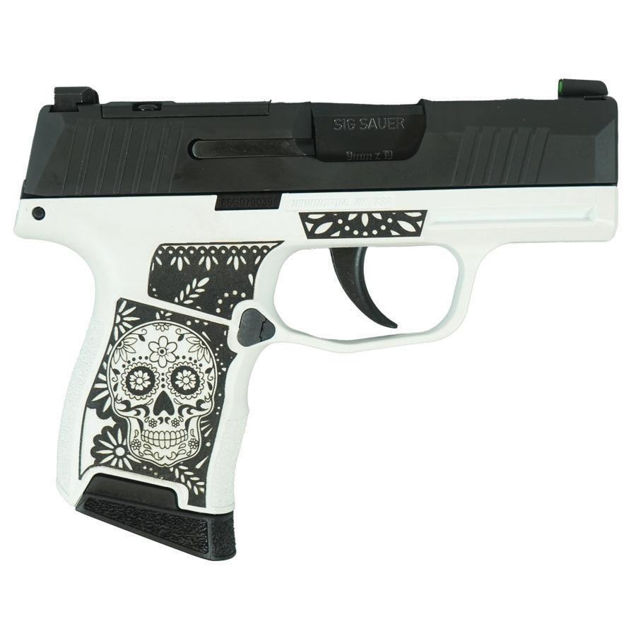P365 9MM 3.1  BLK STRKR XRAY3 OPTIC READY 2MAG-SUGAR SKULL