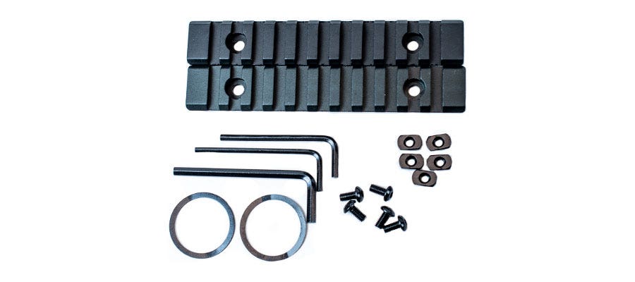 Ultra Lightweight 15" MLOK Split Rail Handguard - Anodized Black