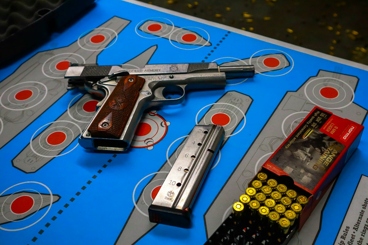 Semi-automatic pistol used in fundamentals training