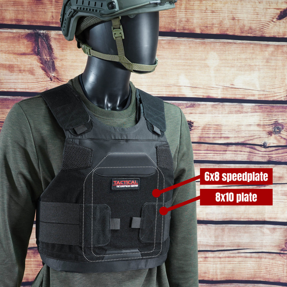 Tactical Scorpion Gear Polecat Level IIIA Body Armor Plates Vest - Size Choices