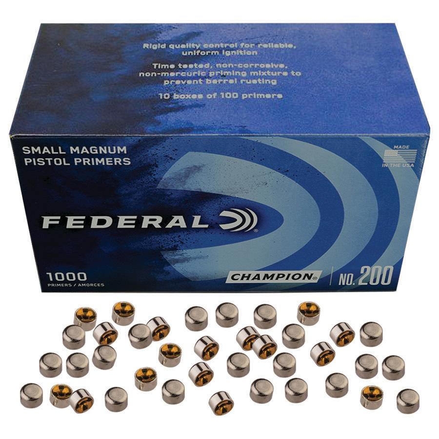 FEDERAL CHAMPION CENTERFIRE SMALL MAGNUM PISTOL PRIMER 1000CT