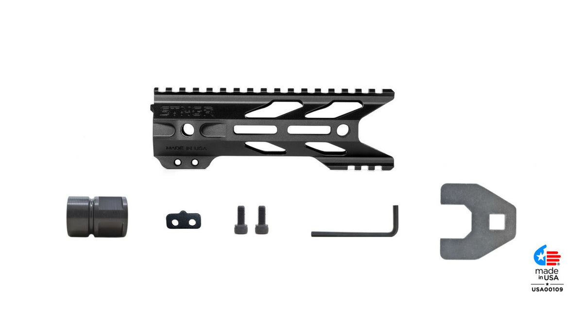 Open Box Return - STNGR HWK® Free Float AR-15 Handguard - M-LOK - 4 Lengths Available - Black, 7-inch