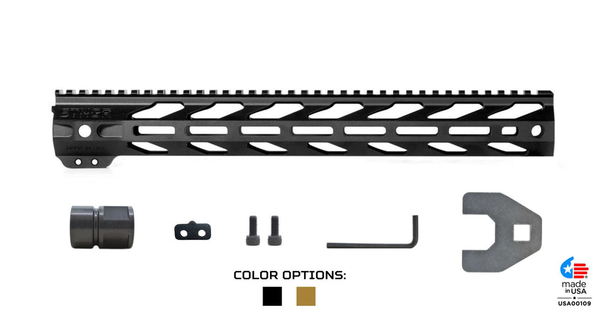 Open Box Return - STNGR VYPR® Free Float AR-15 Handguard - M-LOK - Black, 15-inch