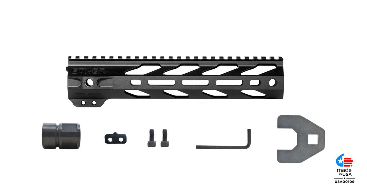 Open Box Return - STNGR VYPR® Free Float AR-15 Handguard - M-LOK - 3 Colors & 4 Lengths Available - Black, 10-inch